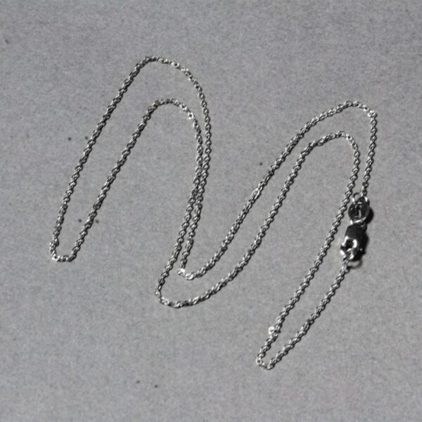 18k White Gold Diamond Cut Cable Link Chain (0.80 mm) - Image 6