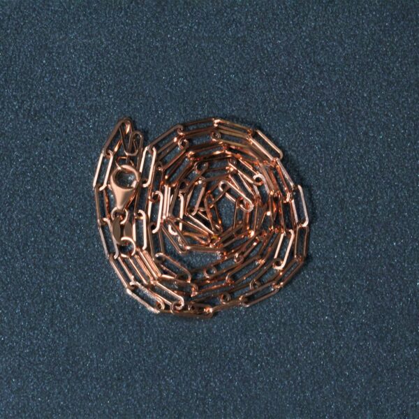 14K Rose Gold Delicate Paperclip Chain (2.10 mm) - Image 6