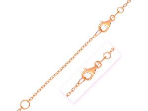 Extendable Cable Chain in 14k Rose Gold (1.50 mm)