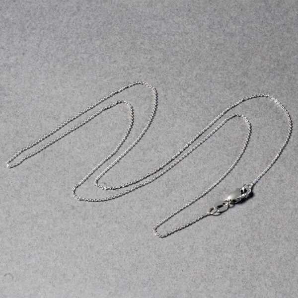 14k White Gold Cable Link Chain (0.50 mm) - Image 5