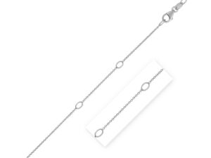 Adjustable Cable Chain in 14k White Gold (0.97 mm)