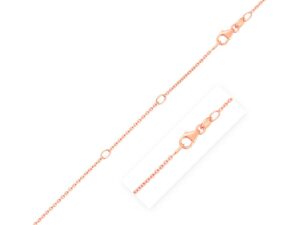 Double Extendable Diamond Cut Cable Chain in Rose Gold (1.10 mm)