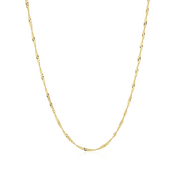 10k Yellow Gold Singapore Chain (1.50 mm) - Image 2