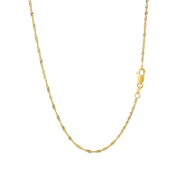 10k Yellow Gold Singapore Chain (1.50 mm) - Image 3